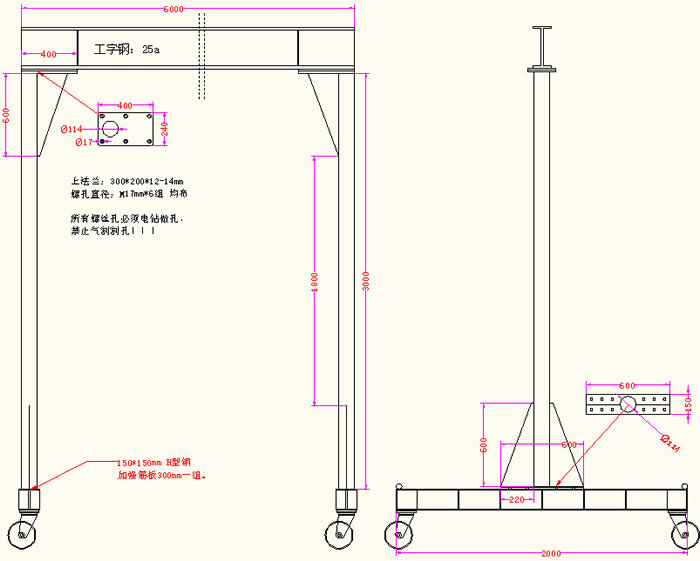 手推門式起重機(jī)