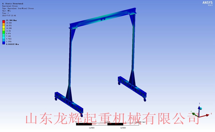簡易手推龍門架起重機(jī)