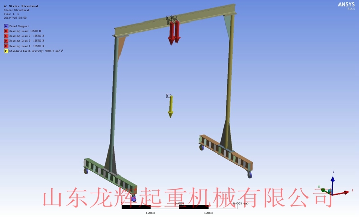 簡易手推龍門架起重機(jī)